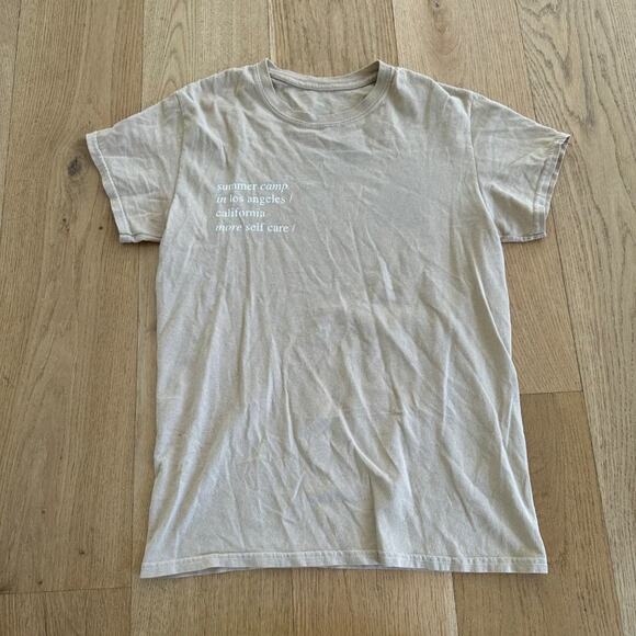 Summer Camp in Los Angeles Self Care T-shirt in Beige - Picture 1 of 3